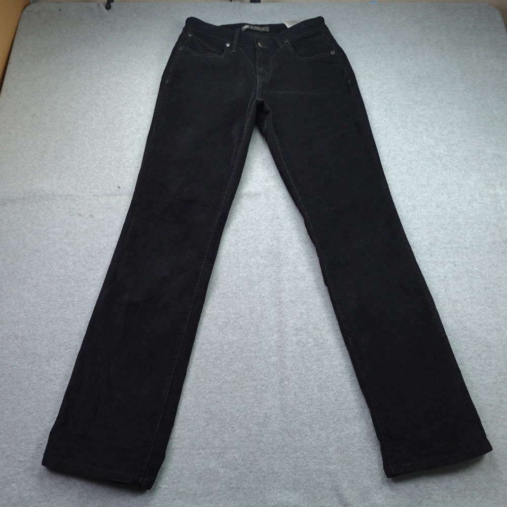 Levi's 505 Pants Women 6M 28x32 Black Straight Leg Stretch Corduroy